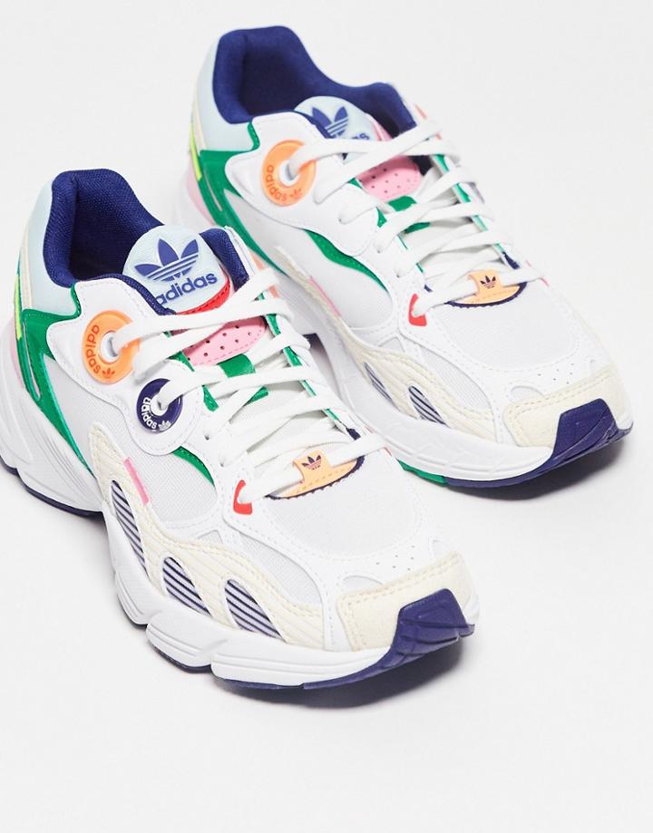 Adidas Originals Astir Sneakers In White And Multi
