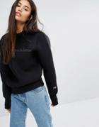 Champion Oversized Sweatshirt With Shadow Script Embroidery - Black