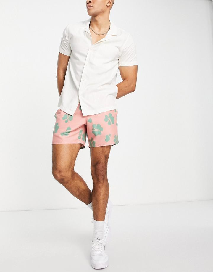 Farah Colbert Floral Swim Shorts In Pink