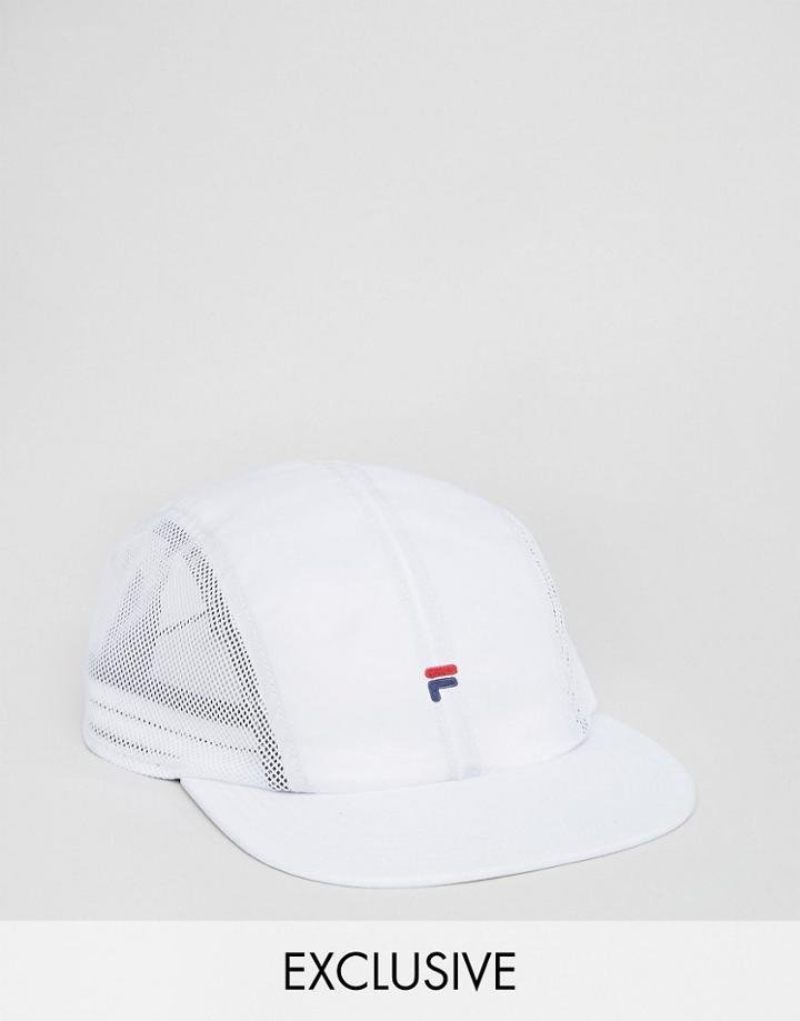 Fila Cap In Nylon With Mesh Panels Exclusive To Asos - White