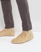 Zign Suede Chelsea Boots With Espadrille Detail - Beige