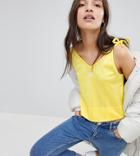 Adidas Originals Fashion League Strappy Tank Top In Yellow - Yellow
