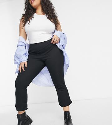 Yours Ribbed Pants In Black