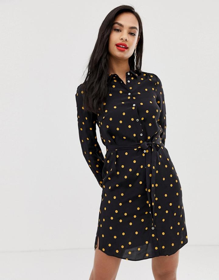 Oasis Shirt Dress In Polka Dot - Multi