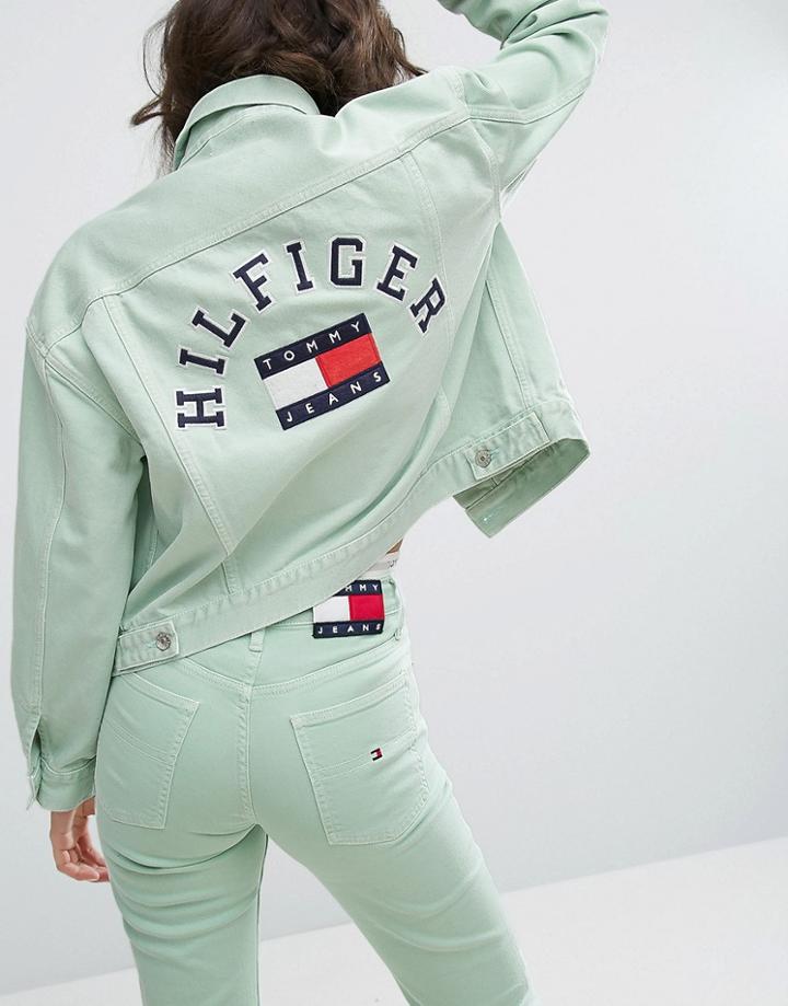 Tommy Jeans 90's Girlfriend Trucker Jacket - Green