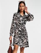 French Connection Thita Tiger Meadow Jersey Mini Dress-multi