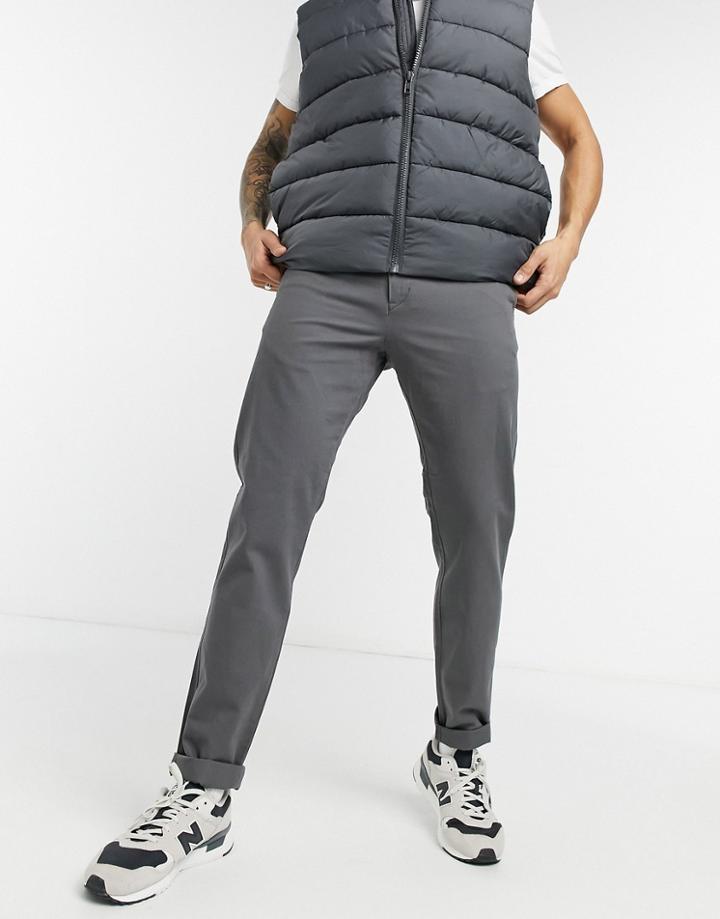 Weekday Wood Chinos In Gray-grey