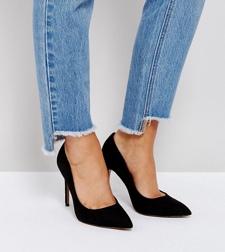 Asos Paris Wide Fit Pointed High Heels - Black