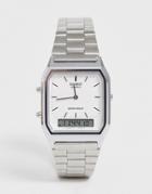 Casio Aq-230a-7dmq Digital Bracelet Watch-silver