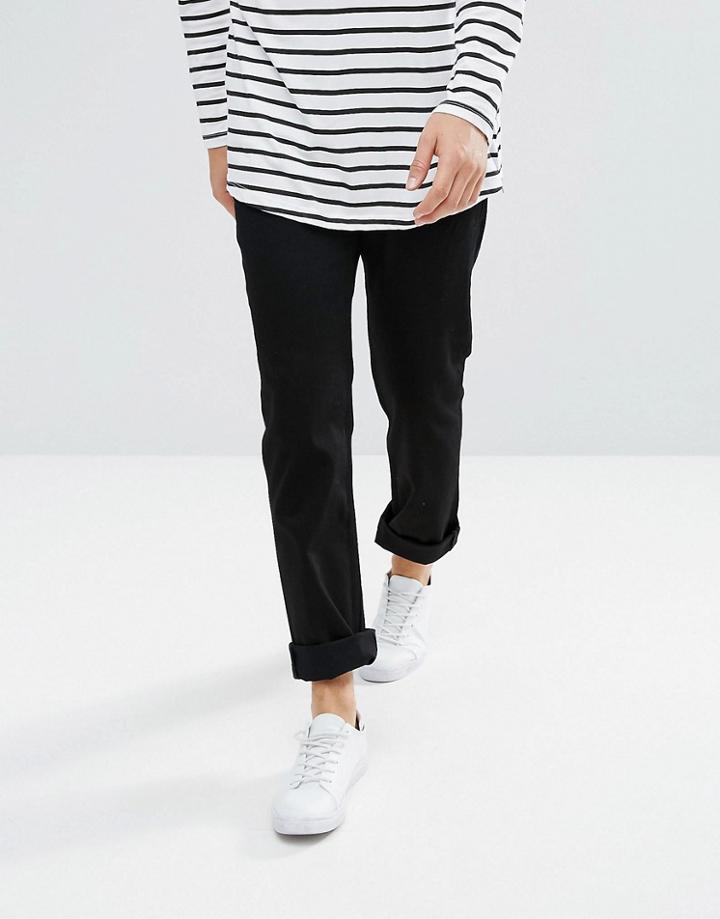 Weekday Vacant Straight Fit Jean Rinsed Black - Black