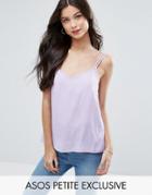 Asos Petite Double Strap Cami - Purple