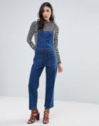 First & I Kick Flare Overalls - Brown