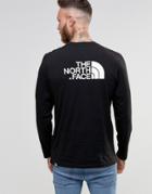 The North Face Long Sleeve Top With Easy Logo In Black - Black