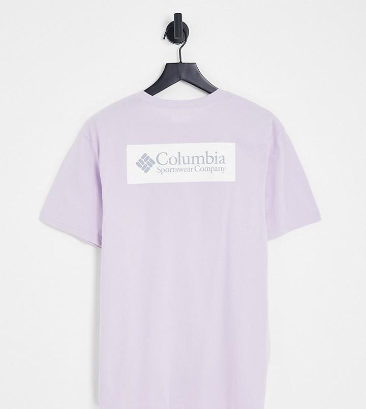 Columbia North Cascades Back Print T-shirt In Lilac Exclusive To Asos-pink
