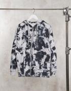 Daisy Street Relaxed Hoodie In Tie-dye-grey