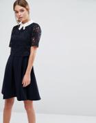 Ted Baker Dixxy Lace Double Layer Dress - Navy