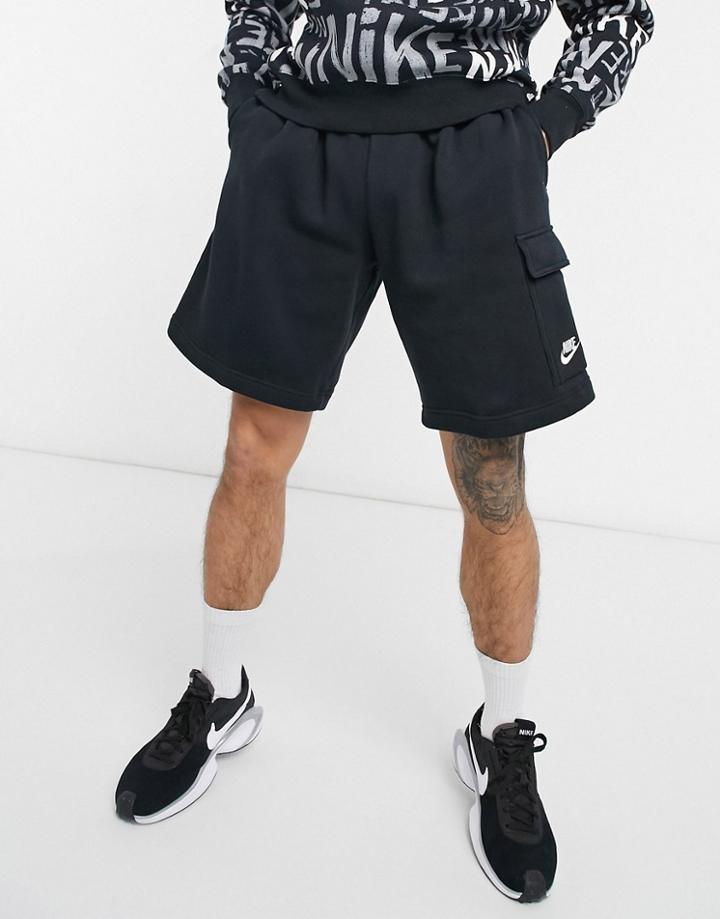 Nike Club Cargo Shorts In Black
