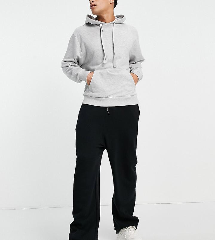 Collusion Wide Leg Sweatpants In Black