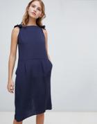 Ichi Jumper Style Dress-navy