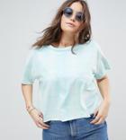 Asos Design Curve T-shirt In Tie Dye - Blue