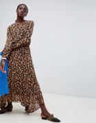 Essentiel Antwerp Rus Leopard Midi Dress - Brown