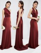 Tfnc Tall Wedding Multiway Fishtail Maxi Dress - Rum Raisin