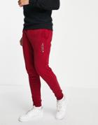 Topman Infinite Sweatpants In Burgundy - Part Of A Set-red