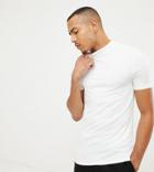 Asos Design Tall Muscle Fit Jersey Turtleneck In White