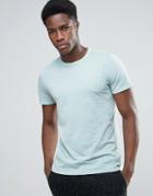 Selected Homme T-shirt With Overdye Wash - Green