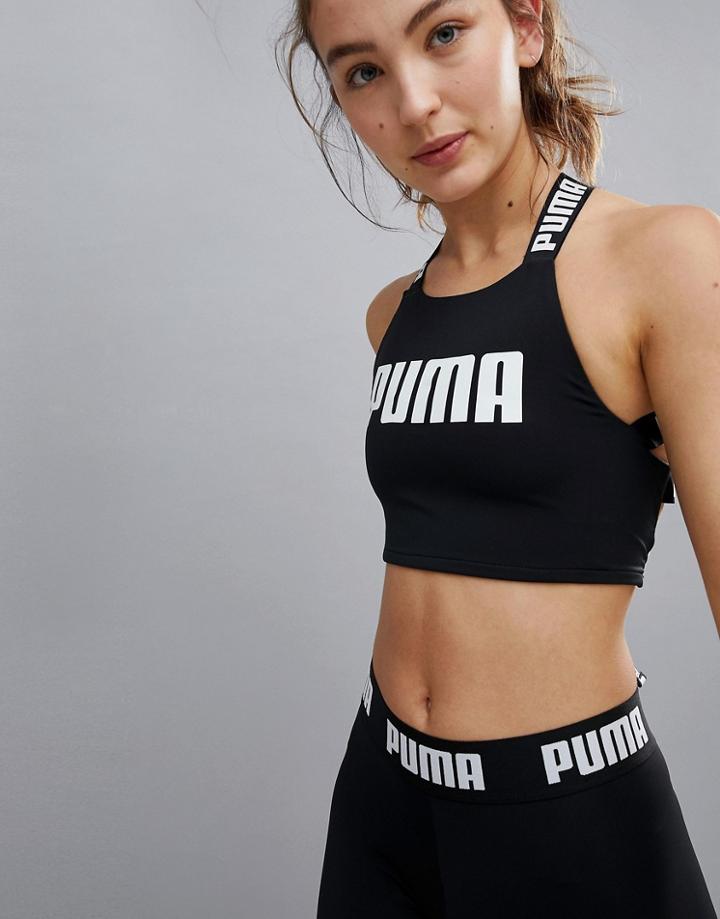 Puma Exclusive To Asos Tie Back Crop Top - Black
