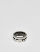 Emporio Armani Mens Stainless Steel Ring - Silver