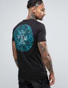 Friend Or Faux Breakwater Back Print T-shirt - Black