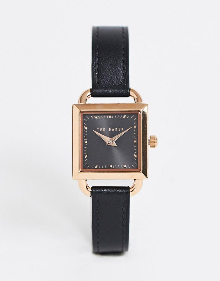 Ted Baker Taliah Watch In Black With Square Dial