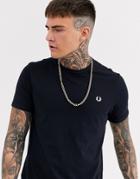 Fred Perry Ringer T-shirt In Navy
