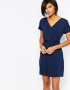 Vero Moda Wrap Front Dress - Navy