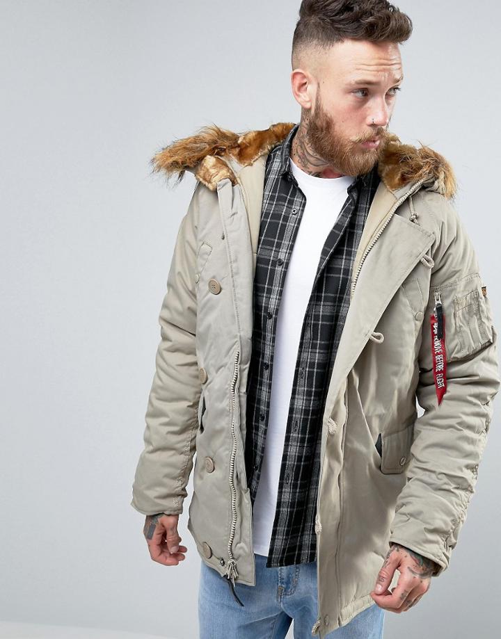 Alpha Industries Explorer Parka With Faux Fur Trim In Regular Fit 13 K