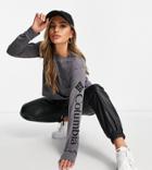 Columbia North Cascades Long Sleeve Cropped T-shirt In Dark Gray Exclusive At Asos-grey