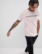 Asos Design Relaxed T-shirt With I'll Do It Later Embroidery - Pink