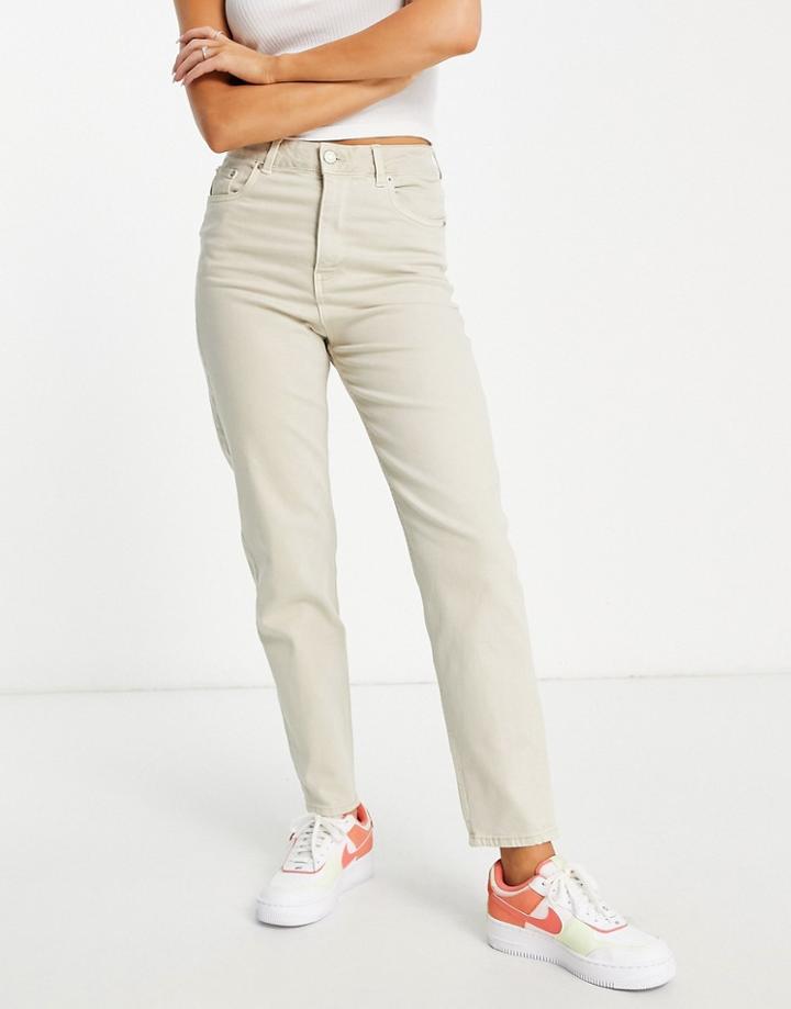 Jjxx Lisbon High Waisted Mom Jeans In Sand-neutral