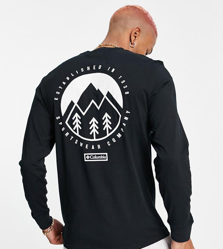 Columbia Cades Cove Long Sleeve T-shirt In Black Exclusive At Asos