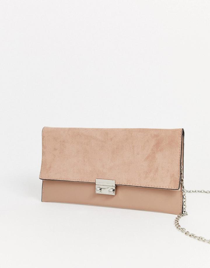 New Look Clutch Bag In Cream-beige