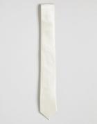 Gianni Feraud Plain Cream Tie - Cream