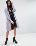 Story Of Lola Longline Bomber Jacket - Gray