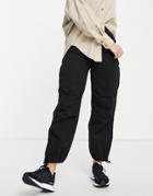 Topshop Cuffed Balloon Utility Pant In Black