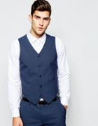 Asos Skinny Vest In Blue - Blue