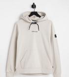 Calvin Klein Center Logo Hoodie In Stone Exclusive To Asos-neutral