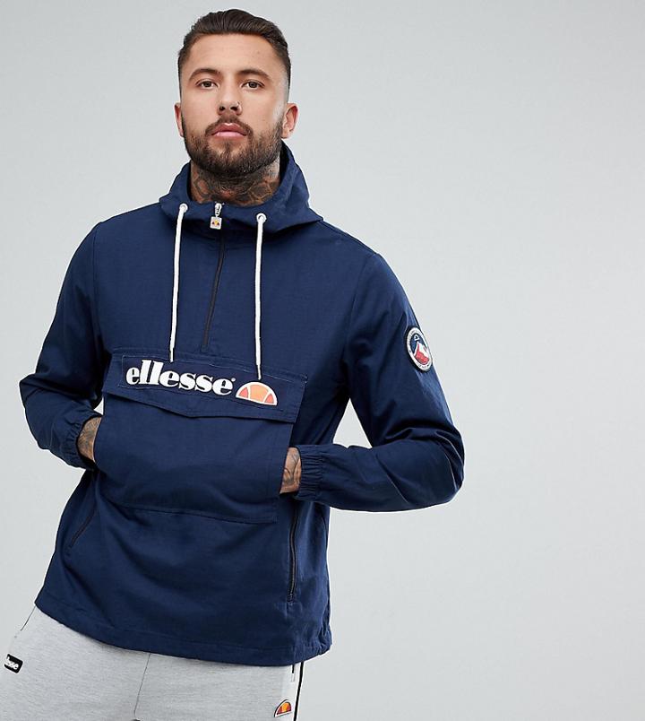 Ellesse Oversized Overhead Jacket In Navy - Orange
