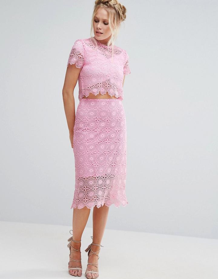 Little White Lies Crochet Tom Skirt - Pink