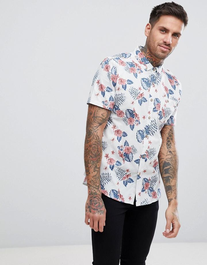 Soul Star Bright Floral Shirt - Green