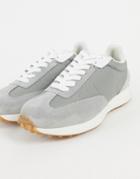 Selected Homme Runner Sneakers In Gray Suede